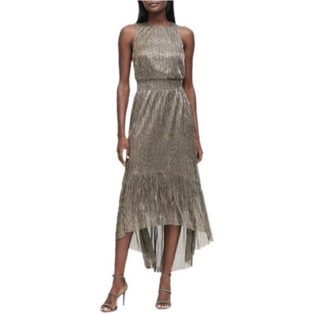 Nwt Banana Republic Metallic Gold Dress